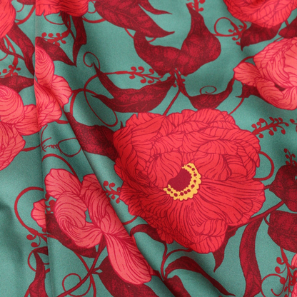 Whimsical Garden Silk Scarf - Pink