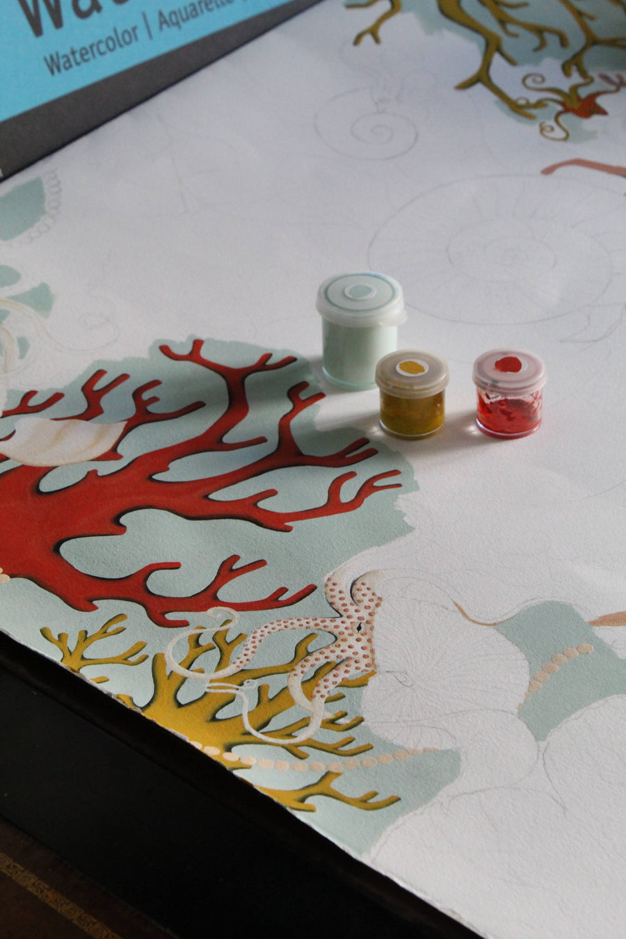 Hand-painting the Prehistoric Seas collection