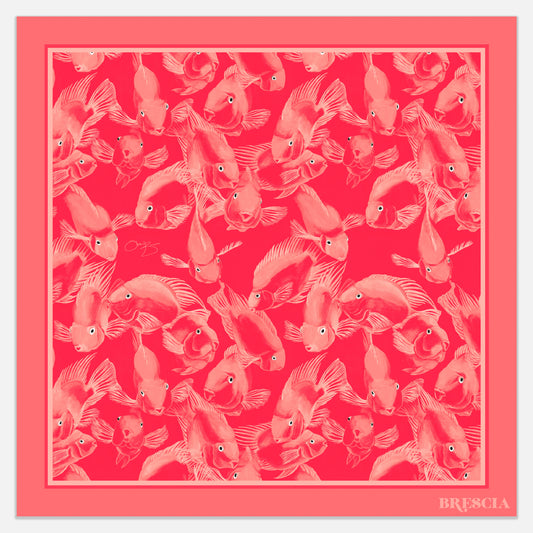 Parrots of Paradise Silk Scarf - Pink