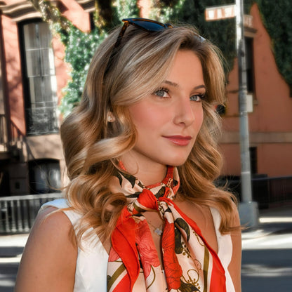 Whimsical Garden Silk Scarf